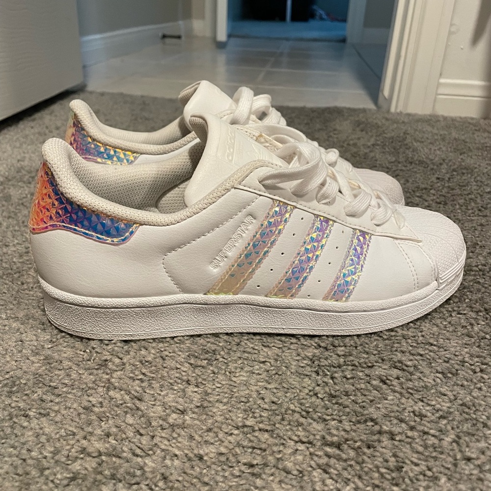 Holographic adidas superstar women’s size 7